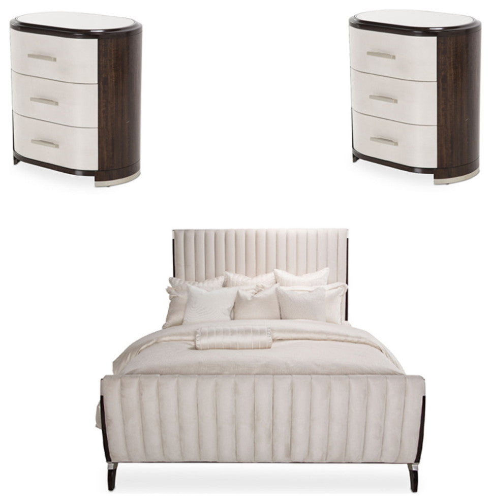 AICO Furniture Paris Chic 3 Piece Queen Bedroom Set