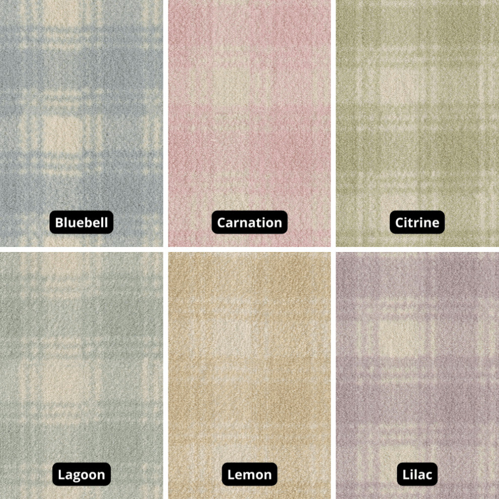 Pastel Colors 3/8 Thick Indoor Area Rug Carpet, Lemon, 7x7