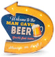 "Man Cave" Metal Sign, Led Lighted, Wall Mountable
