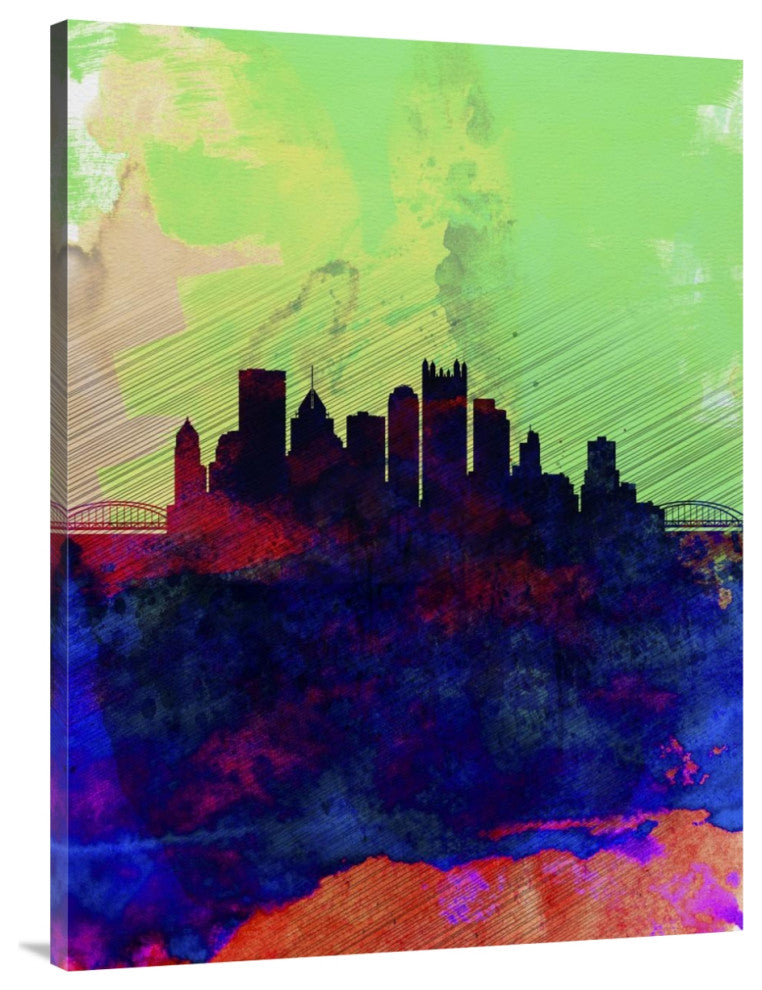 "Pittsburgh Watercolor Skyline" Fine Art Print