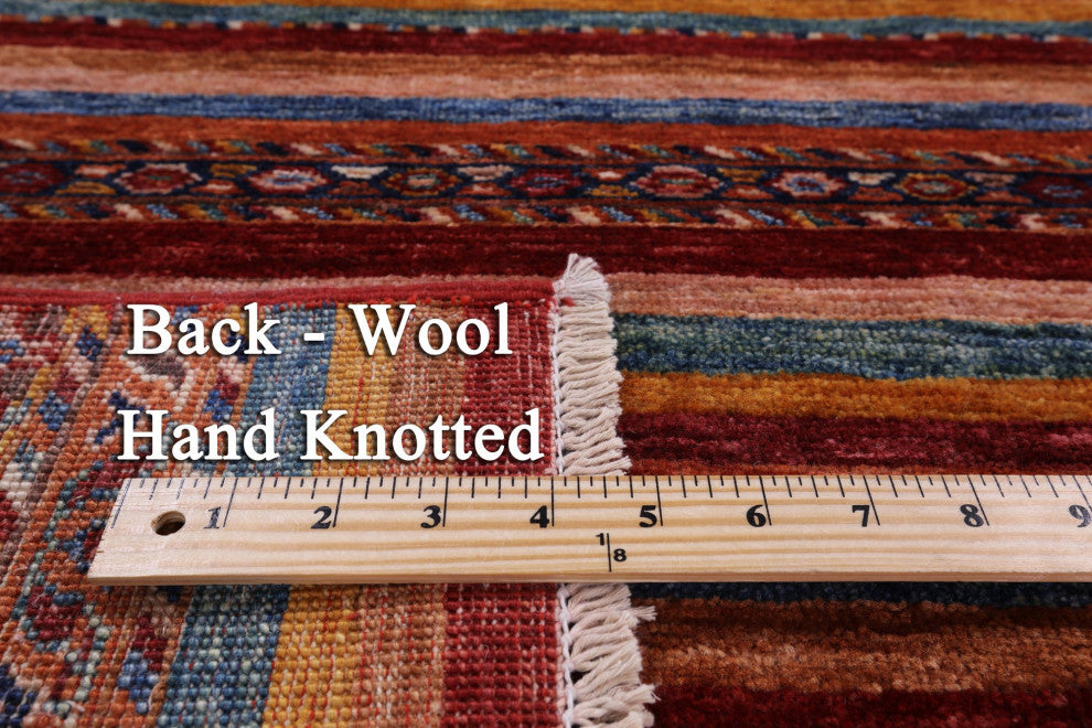 4' 0" X 5' 10" Super Kazak Khorjin Hand Knotted Wool Rug Q5448