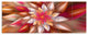 Huge Red Fractal Flower, Floral Canvas Art Print, 70"x28", 6 Panels