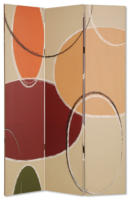 1" x 48" x 72" Multi Color Wood Canvas Nova  Screen
