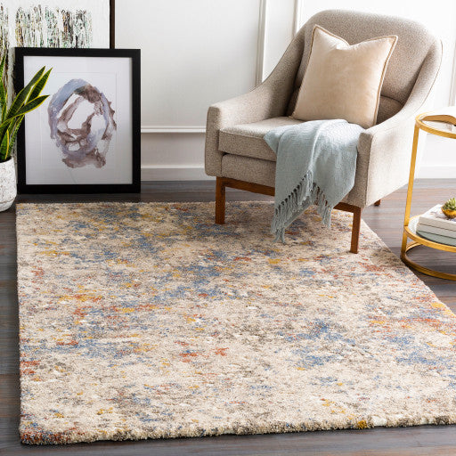Surya Tuscany TUS-2301 5'3"x7'3" Rug, Metallic - Gold/Bright Blue/Khaki/Sage