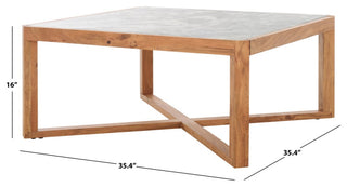 Safavieh Couture Bernardi Marble Top Coffee Table, Natural/White