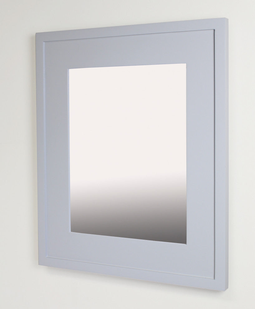 14"x18" Fox Hollow Furnishings Mirrored Medicine Cabinet, Light Gray