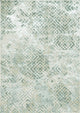 HomeRoots 5' x 8' Sand Silver Geometric Maze Pattern Indoor Area Rug