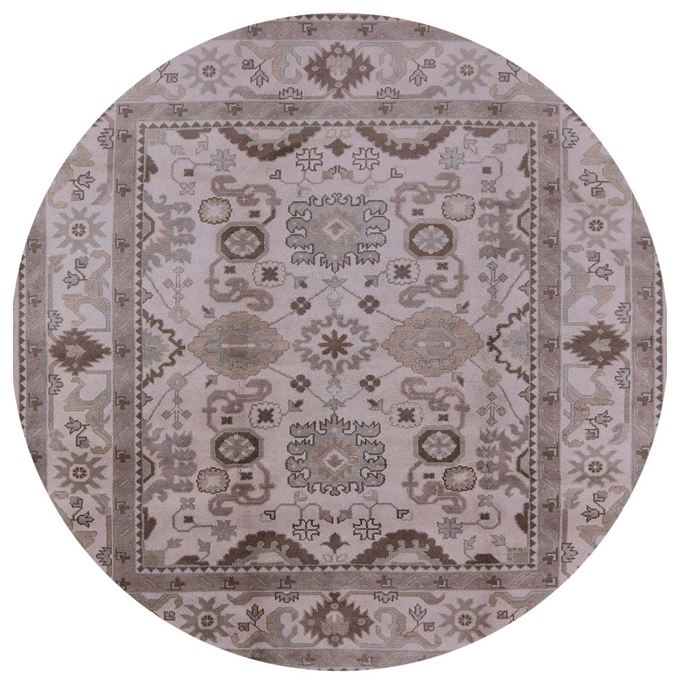 Ahgly Company Indoor Round Mid-Century Modern Area Rugs, 4' Round