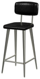 Saddle Leather Rectangular 26" Counter Stool, Black