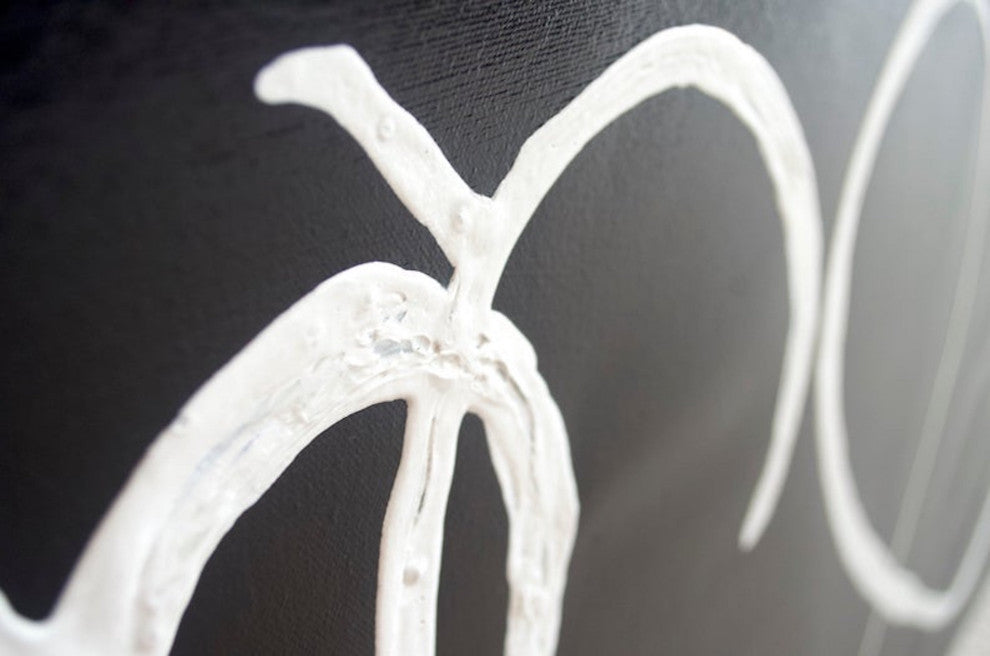 Abstract Contemporary Minimalist Art Painting, Black and white minimal art