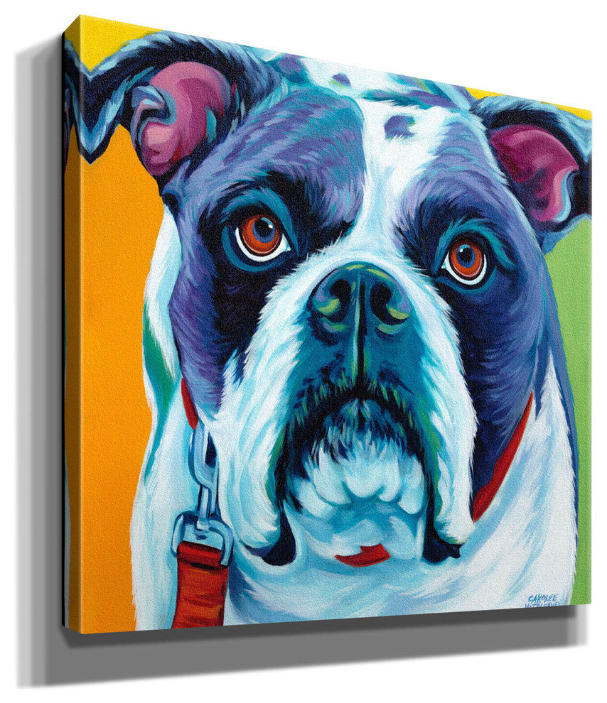 Cute Pups II' by Carolee Vitaletti Giclee Canvas Wall Art, 12"x12"