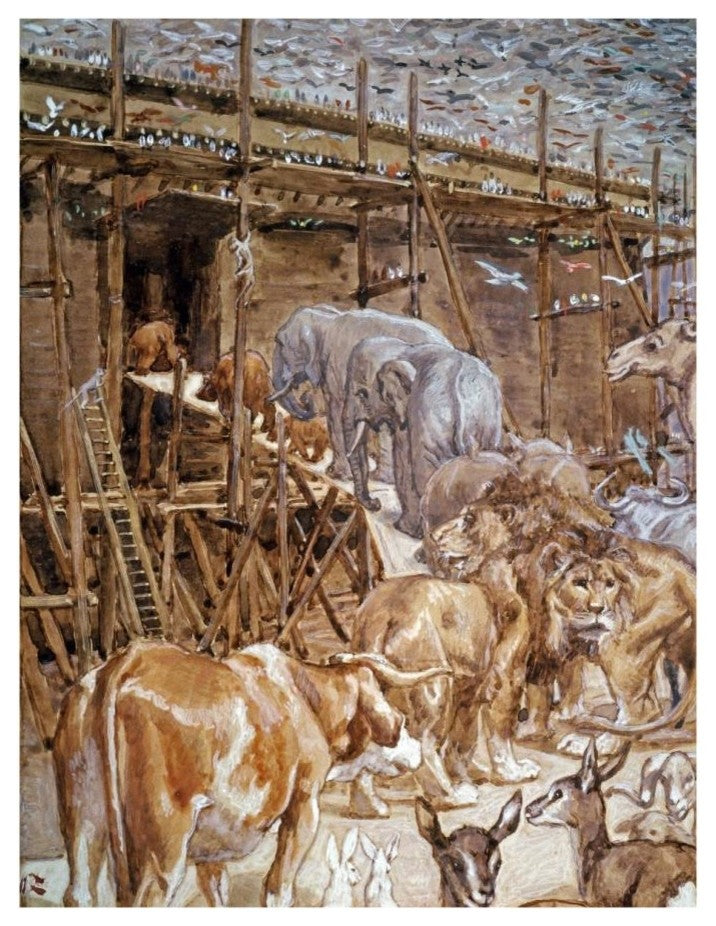 "The Animals Enter the Ark" Digital Paper Print by James Tissot, 14"x18"
