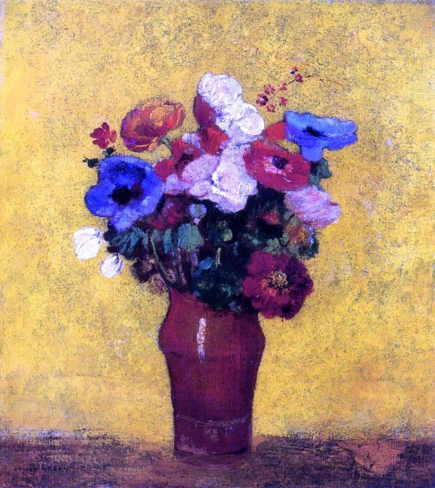 Odilon Redon Flowers, 20"x25" Wall Decal Print