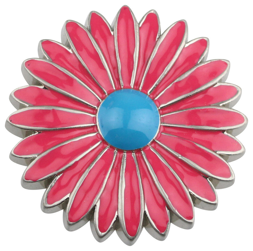 Aster Cabinet and Furniture Knob, Fuchsia With Turquoise