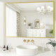 Easly Rectangular Aluminum Alloy Framed Mirror, Gold, 30x39