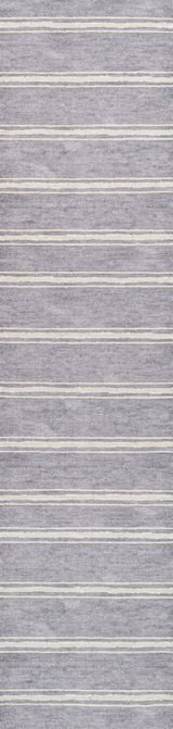 Bande Distressed Ticking Stripe Machine-Washable Area Rug, 2 X 8