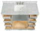 ARIEL Cambridge 55" Single Rectangle Sink Bathroom Vanity Grey With Marble Top