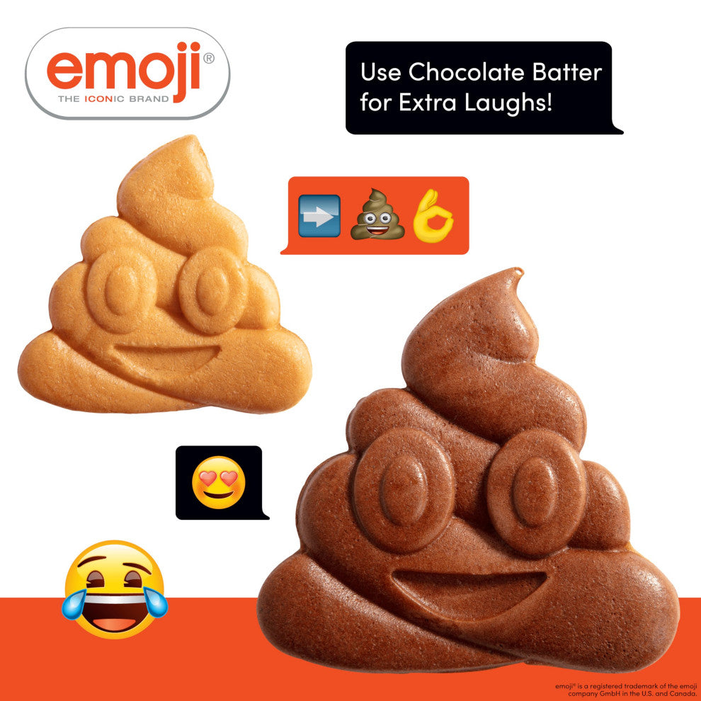 Make Breakfast Fun for Kids with Cute Smiley Face Design, 4" Waffler Iron Ma