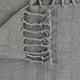 Checkered Weave Throw Blanket with Fringe, Light Gray