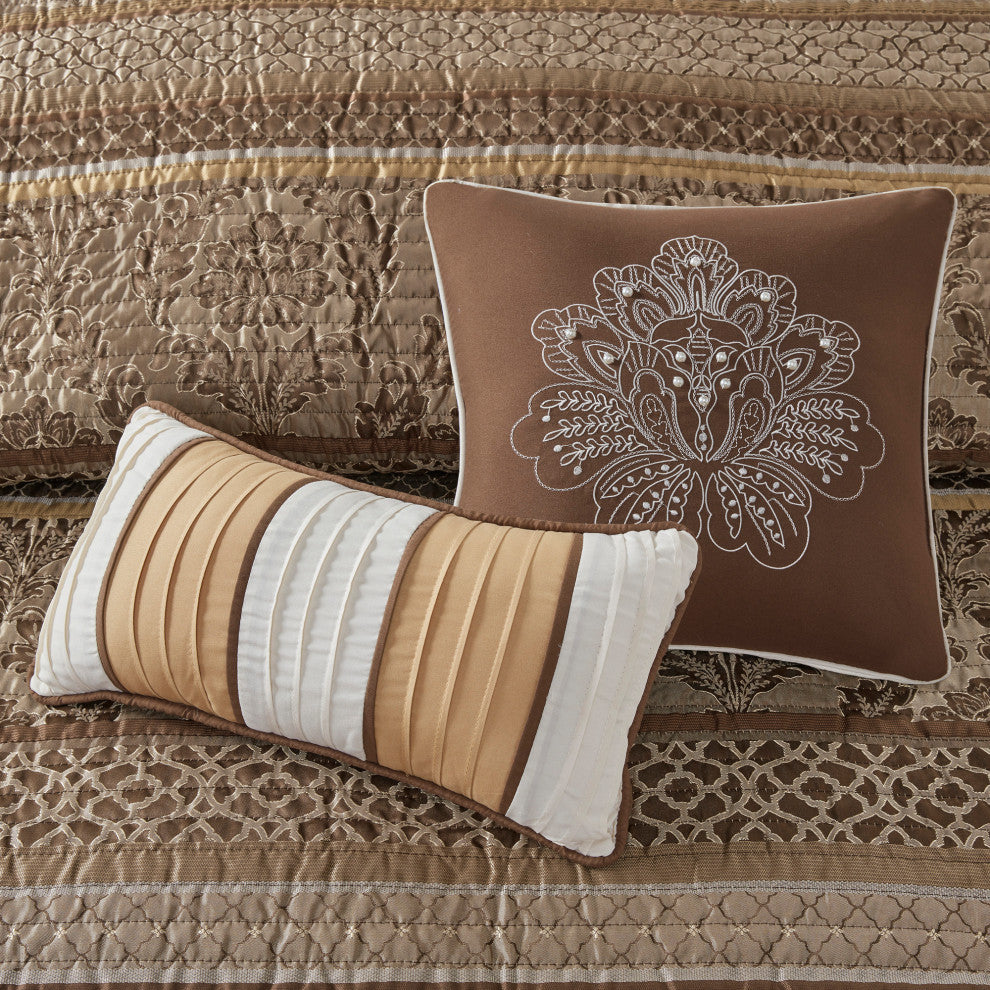 Madison Park Jacquard Coverlet 6-Piece Set, King