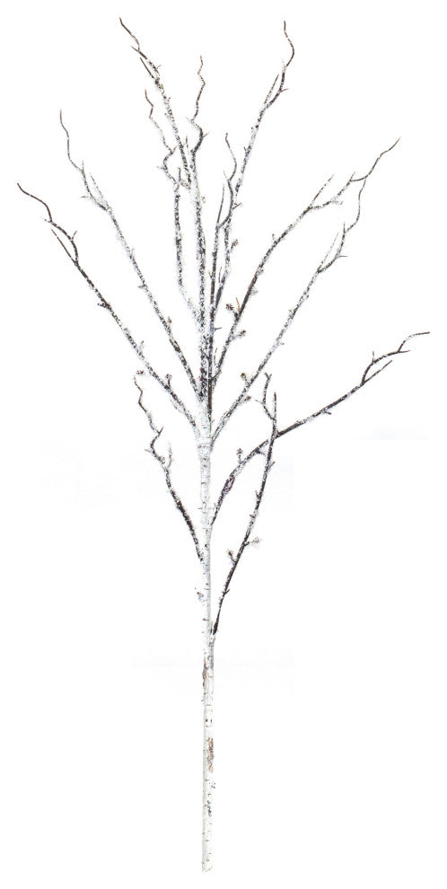 Flocked Birch Twig Branch, Set of 12