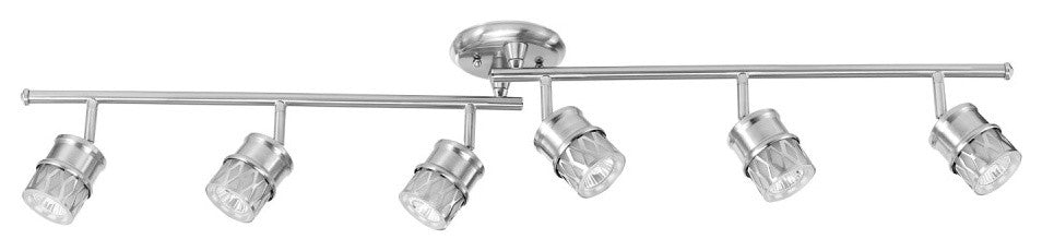 Kearney 6-Light Oil Rubbed Bronze Foldable Track Lighting, Brushed Nickel