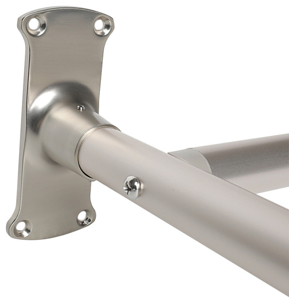 Utopia Alley Aluminum Shower Curtain Rods 60" Large Size by 25", Nickel