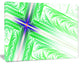 Bright Green Fractal Cross Design, Abstract Canvas Art Print, 20x12