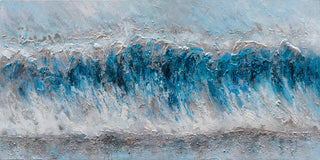 Blue Waves" Abstract Hand Painted Canvas Artwork; Modern Art; Fine Artwork