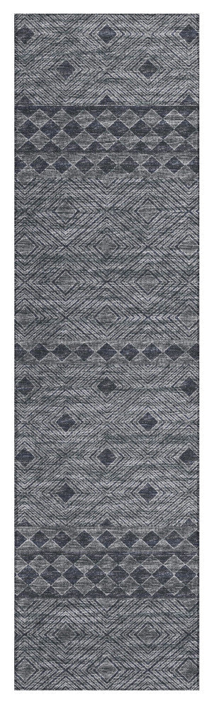 Indoor/Outdoor Sedona SN1 Midnight Machine Washable 2'3" x 7'6" Runner Rug