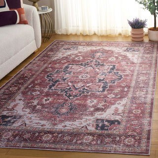 Safavieh Arizona Machine-Washable Collection ARZ247 Rug, Dark Red/Beige, 3'x5'