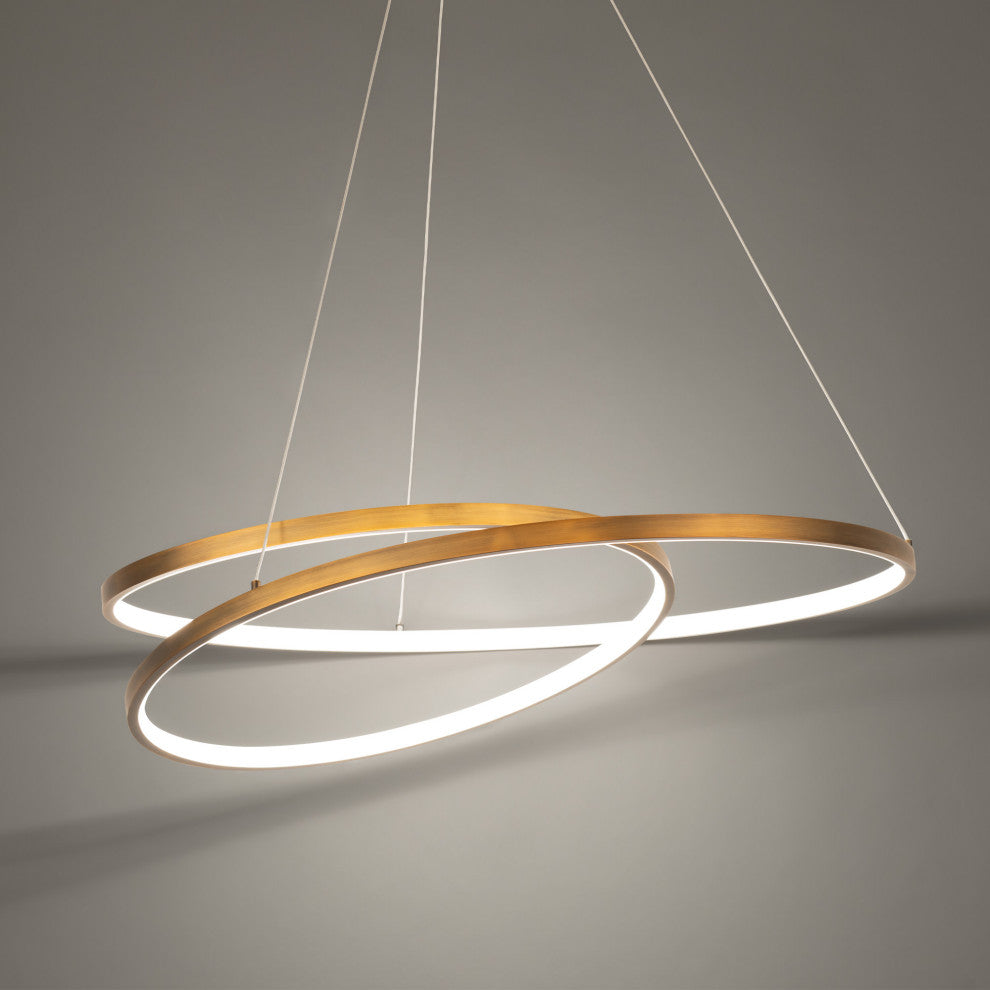 WAC Lighting PD-83128 Marques 28"W LED Abstract Pendant - Aged Brass