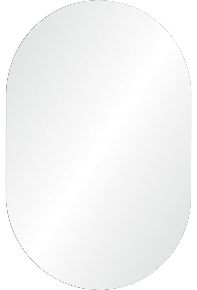 Salta Oval Frameless All Glass Wall Mirror
