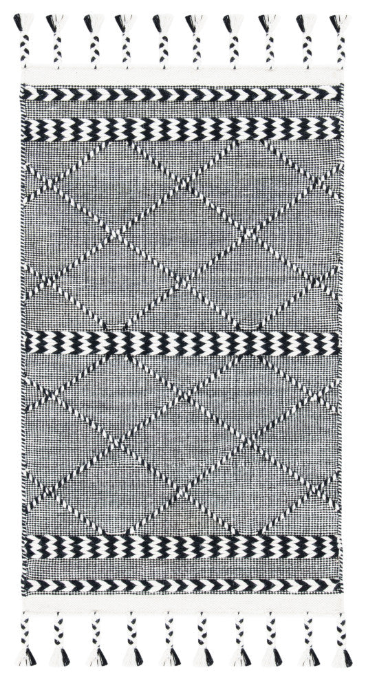 Safavieh Casablanca Collection CSB575Z Rug, Black/Ivory, 8' X 10'