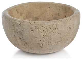 Sulu 5" MultiServe Beige Travertine Bowl