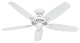 Hunter Fan 53240 Builder Elite Ceiling Fan, Snow White, 52"