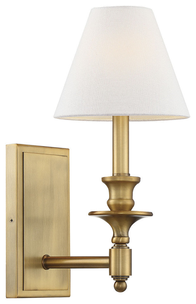 Washburn 1-Light Wall Sconce, Warm Brass