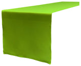 LA Linen Polyester Poplin Table Runner 14 by 108", Lime