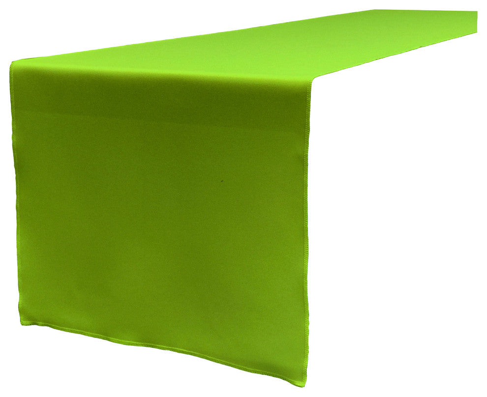 LA Linen Polyester Poplin Table Runner 14 by 108", Lime