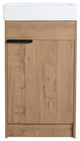 18x15., Bath Vanity, Imitative Oak With White Ceramic Top and Basin