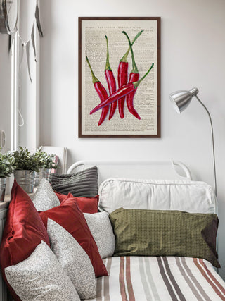 "Red Hot Chilies II" Framed Painting Print, 12"x18"