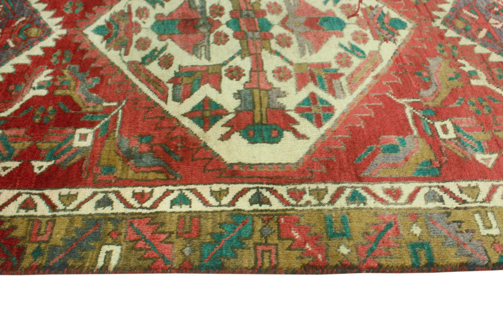 Fine Vintage Distressed Mateo Rust/Ivory Runner, 3'9x11'0