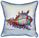 Betsy Drake Conch Shell Extra Large 22 X 22 Indoor / Outdoor White Pillow