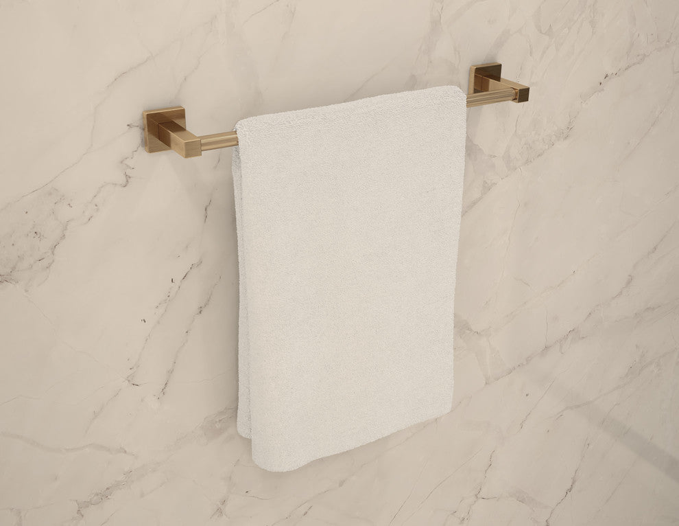 Duro 18 inch Towel Bar with Mounting Hardware, Brushed Bronze