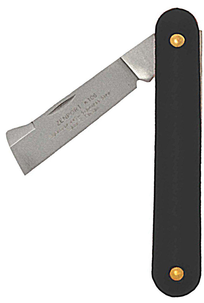 Grafting And Budding Folding Knife, Single Edge Tip, 3" Stainless Steel Blade