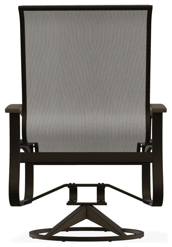 Belle Isle Sling Outdoor Swivel Rocker, Alloy/Beachwood