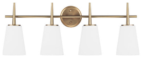 Generation Lighting 4440404 Driscoll 4 Light 31"W Bathroom Vanity - Satin Brass