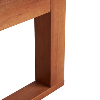 Safavieh Solano Sunlounger, Natural Wood/Royal Blue Stripe