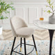 Bar Stool Chair Barstool, Set of 2, Fabric, Metal, Beige, Modern, Bar Pub Bistro