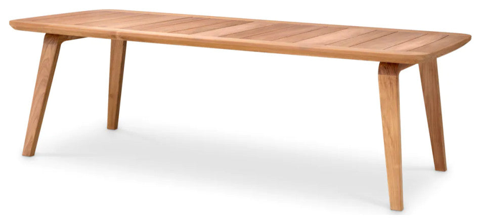 Slatted Teak Outdoor Dining Table, Eichholtz Glover